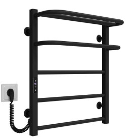 Электрический полотенцесушитель Deffi Lux Hotel П5 600х600 левое подключение JD04 черный A.LH.60.60.5.E.B.L.2