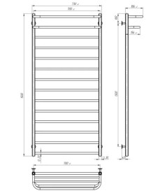 Электрический полотенцесушитель Deffi Lux Hotel П14 700х1500 правое подключение JD04 хром A.LH.150.70.14.E.C.R.2