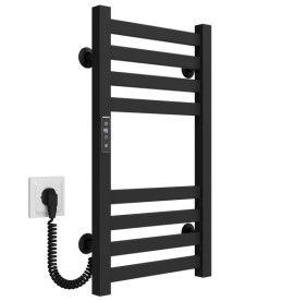 Електрична сушарка для рушників Deffi Magnus П8 200х600 ліве підключення JD04 чорний A.MA.60.20.8.E.B.L.2