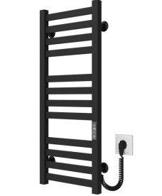 Електрична сушарка для рушників Deffi Magnus П12 200х800 праве підключення JD04 чорний A.MA.80.20.12.E.B.R.2