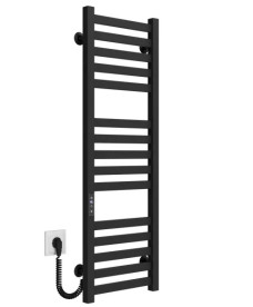 Электрический полотенцесушитель Deffi Magnus П15 200х1000 левое подключение JD04 черный A.MA.100.20.15.E.B.L.2