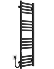 Електрична сушарка для рушників Deffi Magnus П16 200х1200 ліве підключення JD04 чорний A.MA.120.20.16.E.B.L.2