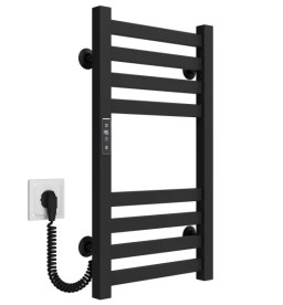 Электрический полотенцесушитель Deffi Magnus П8 300х600 левое подключение JD04 черный A.MA.60.30.8.E.B.L.2