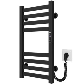 Електрична сушарка для рушників Deffi Magnus П8 300х600 праве підключення JD04 чорний A.MA.60.30.8.E.B.R.2