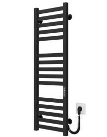 Електрична сушарка для рушників Deffi Magnus П15 300х1000 праве підключення JD04 чорний A.MA.100.30.15.E.B.R.2