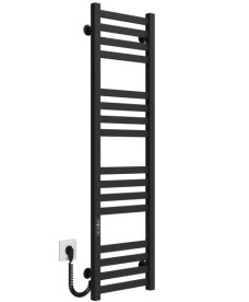 Електрична сушарка для рушників Deffi Magnus П16 300х1200 ліве підключення JD04 чорний A.MA.120.30.16.E.B.L.2