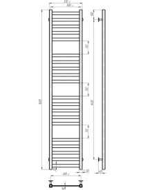 Электрический полотенцесушитель Deffi Magnus П20 300х1600 левое подключение WD04 белый A.MA.160.30.20.E.W.L.4