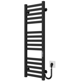 Электрический полотенцесушитель Deffi Magnus П15 400х1000 правое подключение JD04 черный A.MA.100.40.15.E.B.R.2