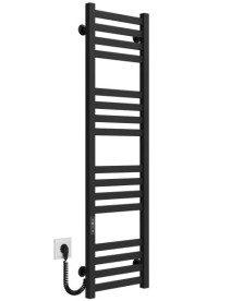 Електрична сушарка для рушників Deffi Magnus П16 400х1200 ліве підключення JD04 чорний A.MA.120.40.16.E.B.L.2