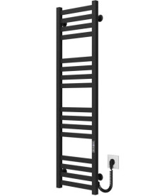 Электрический полотенцесушитель Deffi Magnus П16 400х1200 правое подключение JD04 черный A.MA.120.40.16.E.B.R.2