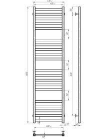 Электрический полотенцесушитель Deffi Magnus П20 400х1600 правое подключение JD04 хром A.MA.160.40.20.E.C.R.2