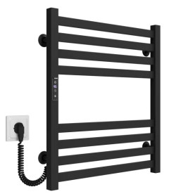 Электрический полотенцесушитель Deffi Magnus П8 500х600 левое подключение JD04 черный A.MA.60.50.8.E.B.L.2