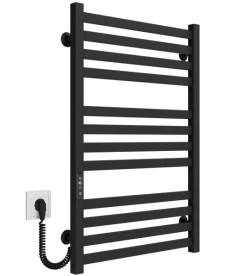 Электрический полотенцесушитель Deffi Magnus П12 500х800 левое подключение JD04 черный A.MA.80.50.12.E.B.L.2