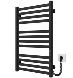 Електрична сушарка для рушників Deffi Magnus П12 500х800 праве підключення JD04 чорний A.MA.80.50.12.E.B.R.2