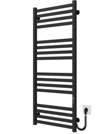 Электрический полотенцесушитель Deffi Magnus П16 500х1200 правое подключение JD04 черный A.MA.120.50.16.E.B.R.2