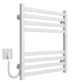 Електрична сушарка для рушників Deffi Magnus П8 600х600 ліве підключення WD04 білий A.MA.60.60.8.E.W.L.4