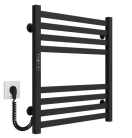 Электрический полотенцесушитель Deffi Magnus П8 600х600 левое подключение JD04 черный A.MA.60.60.8.E.B.L.2