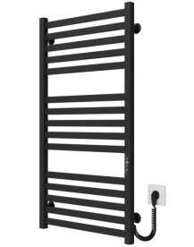 Электрический полотенцесушитель Deffi Magnus П15 600х1000 правое подключение JD04 черный A.MA.100.60.15.E.B.R.2