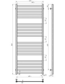 Електрична сушарка для рушників Deffi Magnus П20 600х1600 ліве підключення JD04 хром A.MA.160.60.20.E.C.L.2