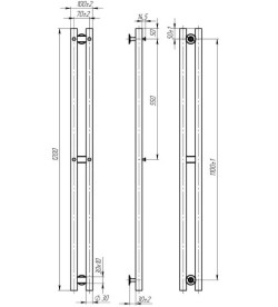 Електрична сушарка для рушників Deffi Maxi П3 70х1200 WD04 фарбована сталь білий B.MX.120.7.3.E.W.U.3