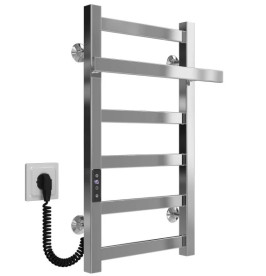 Электрический полотенцесушитель Deffi Nicolе П6 300х600 левое подключение JD04 хром A.NI.60.30.6.E.C.L.2