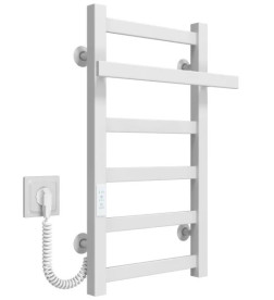 Электрический полотенцесушитель Deffi Nicolе П6 300х600 левое подключение WD04 белый A.NI.60.30.6.E.W.L.4