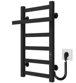 Электрический полотенцесушитель Deffi Nicolе П6 300х600 правое подключение JD04 черный A.NI.60.30.6.E.B.R.2