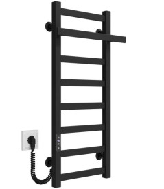 Електрична сушарка для рушників Deffi Nicole П8 300х800 ліве підключення JD04 чорний A.NI.80.30.8.E.B.L.2