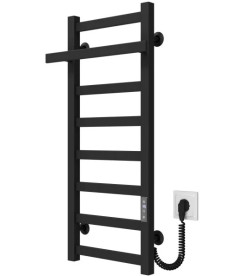 Электрический полотенцесушитель Deffi Nicolе П8 300х800 правое подключение JD04 черный A.NI.80.30.8.E.B.R.2