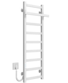 Электрический полотенцесушитель Deffi Nicolе П9 300х1000 левое подключение WD04 белый A.NI.100.30.9.E.W.L.4