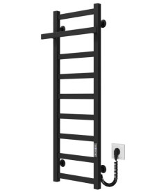 Електрична сушарка для рушників Deffi Nicole П9 300х1000 праве підключення JD04 чорний A.NI.100.30.9.E.B.R.2