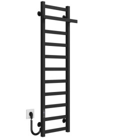 Электрический полотенцесушитель Deffi Nicolе П11 300х1200 левое подключение JD04 черный A.NI.120.30.11.E.B.L.2