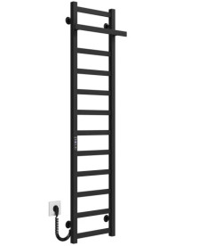 Электрический полотенцесушитель Deffi Nicolе П12 300х1400 левое подключение JD04 черный A.NI.140.30.12.E.B.L.2