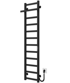 Электрический полотенцесушитель Deffi Nicolе П12 300х1400 правое подключение JD04 черный A.NI.140.30.12.E.B.R.2