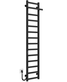 Электрический полотенцесушитель Deffi Nicolе П14 300х1600 левое подключение JD04 черный A.NI.160.30.14.E.B.L.2