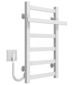 Электрический полотенцесушитель Deffi Nicolе П6 400х600 левое подключение WD04 белый A.NI.60.40.6.E.W.L.4