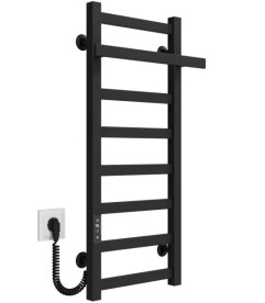 Електрична сушарка для рушників Deffi Nicole П8 400х800 ліве підключення JD04 чорний A.NI.80.40.8.E.B.L.2