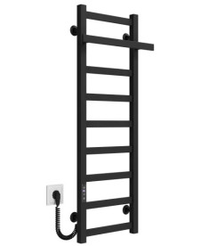 Електрична сушарка для рушників Deffi Nicole П9 400х1000 ліве підключення JD04 чорний A.NI.100.40.9.E.B.L.2