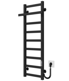 Электрический полотенцесушитель Deffi Nicolе П9 400х1000 правое подключение JD04 черный A.NI.100.40.9.E.B.R.2