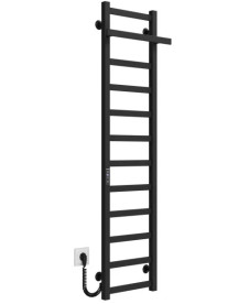 Електрична сушарка для рушників Deffi Nicole П12 400х1400 ліве підключення JD04 чорний A.NI.140.40.12.E.B.L.2