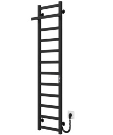 Електрична сушарка для рушників Deffi Nicole П12 400х1400 праве підключення JD04 чорний A.NI.140.40.12.E.B.R.2