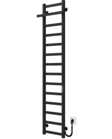 Электрический полотенцесушитель Deffi Nicolе П14 400х1600 правое подключение JD04 черный A.NI.160.40.14.E.B.R.2