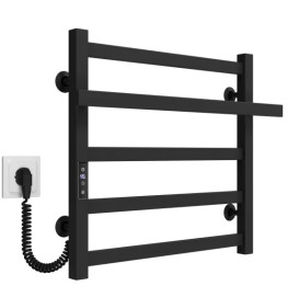 Электрический полотенцесушитель Deffi Nicolе П5 500х500 левое подключение JD04 черный A.NI.50.50.5.E.B.L.2