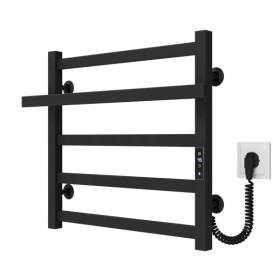Электрический полотенцесушитель Deffi Nicolе П5 500х500 правое подключение JD04 черный A.NI.50.50.5.E.B.R.2