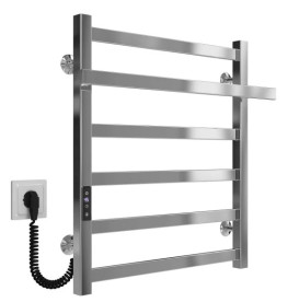 Электрический полотенцесушитель Deffi Nicolе П6 500х600 левое подключение JD04 хром A.NI.60.50.6.E.C.L.2