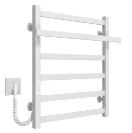 Електрична сушарка для рушників Deffi Nicole П6 500х600 ліве підключення WD04 білий A.NI.60.50.6.E.W.L.4