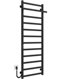 Электрический полотенцесушитель Deffi Nicolе П12 500х1400 левое подключение JD04 черный A.NI.140.50.12.E.B.L.2