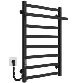 Электрический полотенцесушитель Deffi Nicolе П8 500х800 левое подключение JD04 черный B.NI.80.50.8.E.B.L.2