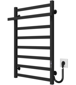 Электрический полотенцесушитель Deffi Nicolе П8 500х800 правое подключение JD04 черный B.NI.80.50.8.E.B.R.2