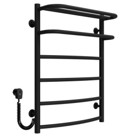 Електрична сушарка для рушників Deffi Готель П6 400х700 ліве підключення чорний C.OD.70.40.6.E.B.L.5